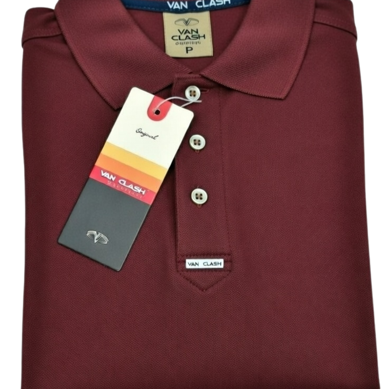 Camiseta Gola Polo Fita Manga Vermelho Bordô - Imagem 5