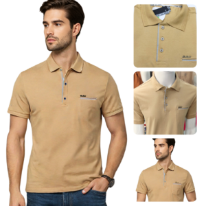 Camiseta Gola Polo Ocre C/ Bolso.